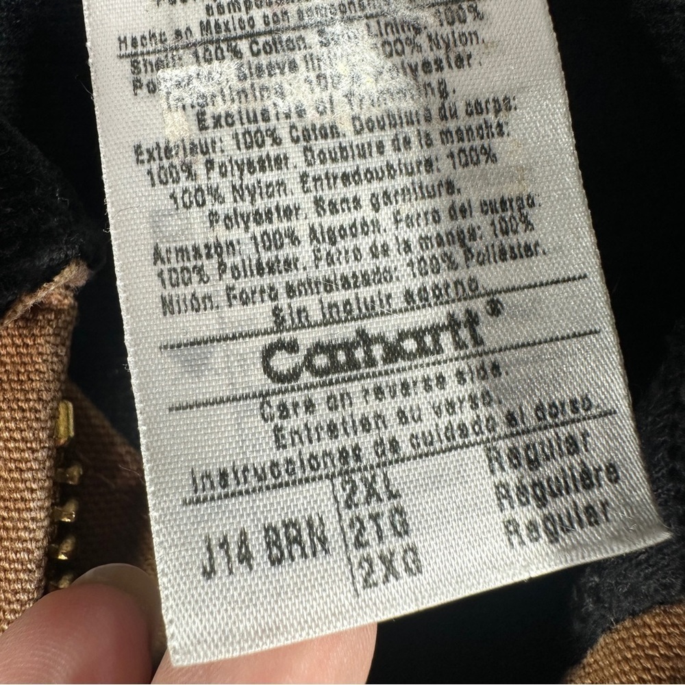 Vintage Carhartt Brown Canvas Jacket sz 2XL - Picture 4 of 5